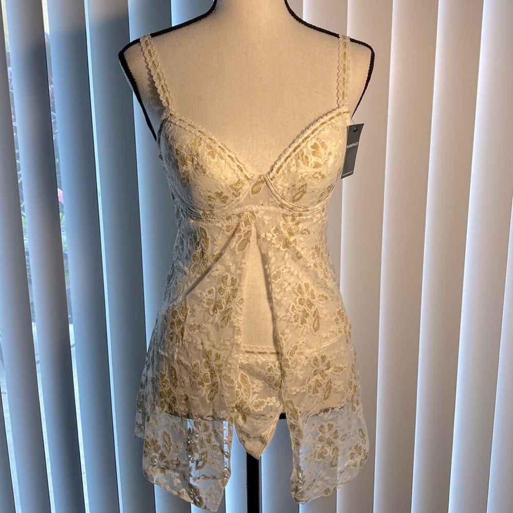 NWT Rampage lingerie with thong panties, size M